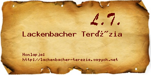 Lackenbacher Terézia névjegykártya